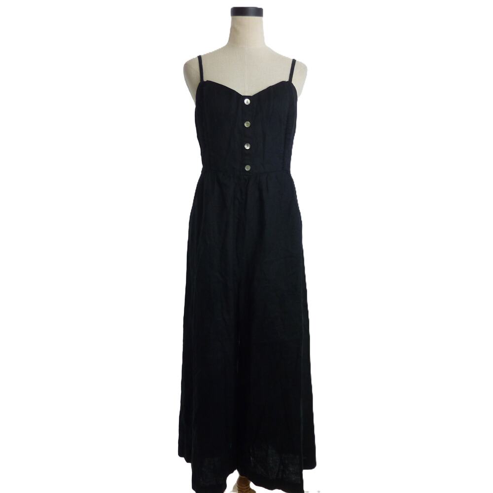 NWT Madewell Sleeveless Wide Leg Jumpsuit in 100% Linen Size 12